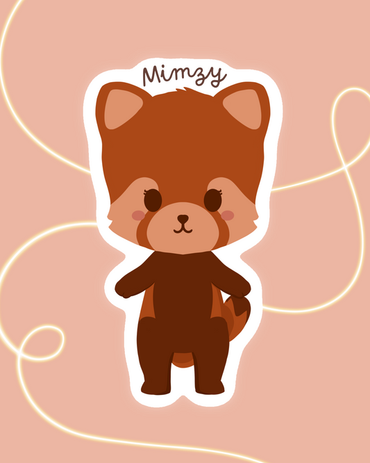 Sticker Mimzy, the red panda