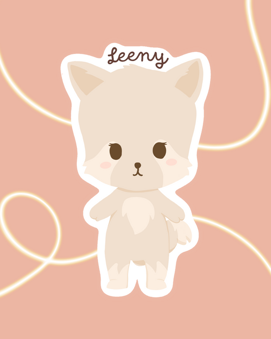 Sticker Leeny, the arctic fox